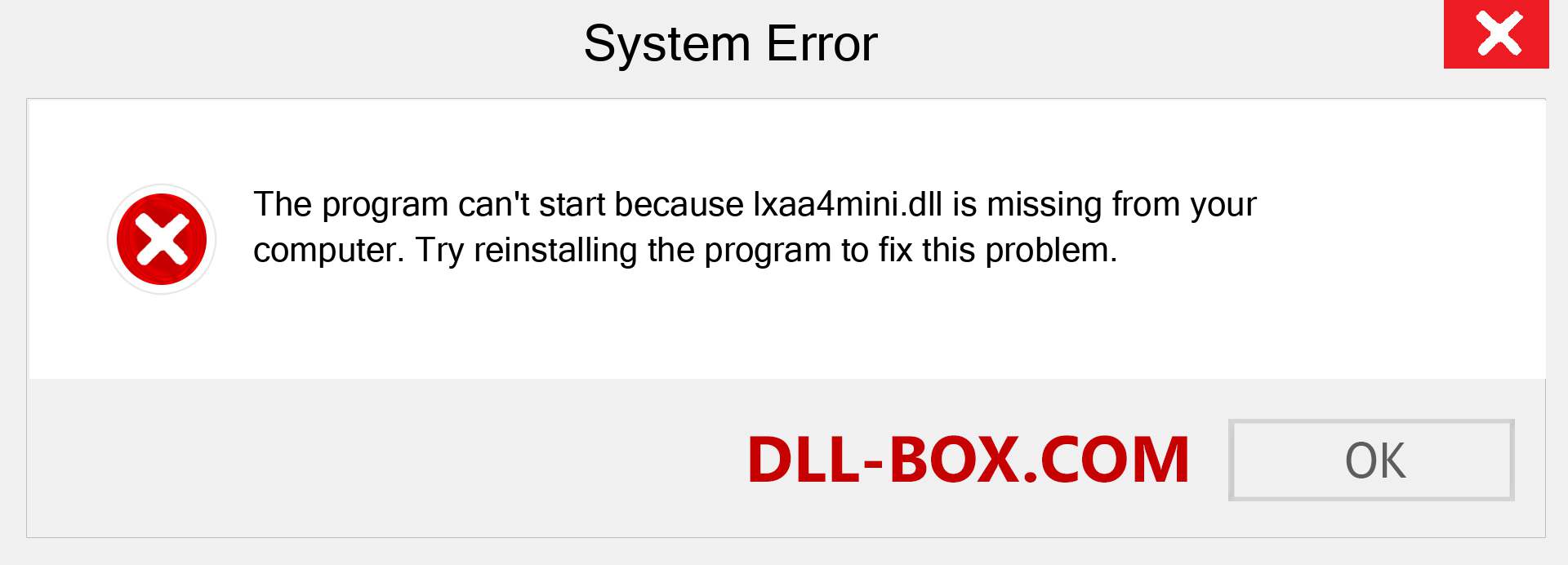  lxaa4mini.dll file is missing?. Download for Windows 7, 8, 10 - Fix  lxaa4mini dll Missing Error on Windows, photos, images